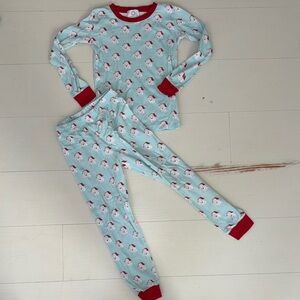 Kids Santa Pajama Set with Red Trim